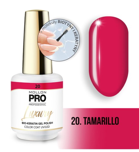 20. TAMARILLO - Profesjonalny lakier hybrydowy o konsystencji żelu UV/LED Luxury Gel Polish Color Coat 8 ml - Mollon PRO *