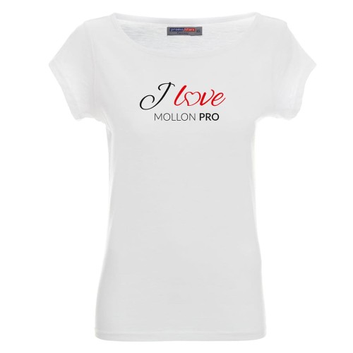 Koszulka "I love Mollon PRO" - Biała - rozmiar M