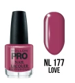 177. LOVE - lakier klasyczny różowy MOLLON HARDENING 15 ml 