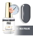 51. MILK PRALINE - lakier hybrydowy szary z drobiną MOLLON LUXURY *