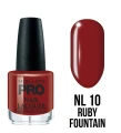 10. RUBY FOUNTAIN - lakier klasyczny bordowy MOLLON HARDENING 15 ml 
