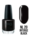 020. INTENSE BLACK - lakier klasyczny czarny MOLLON HARDENING 15 ml 