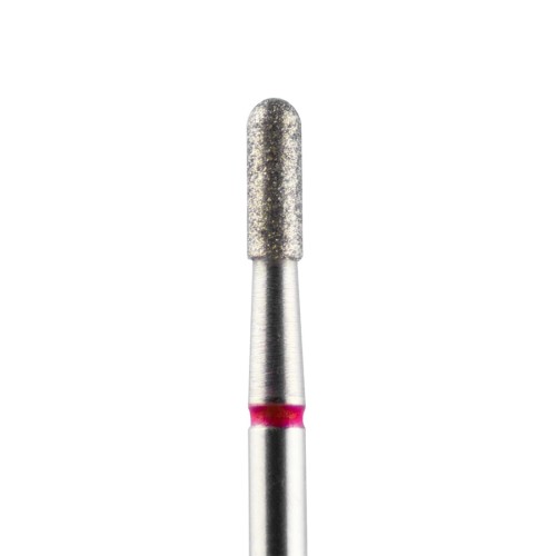 02. FREZ DIAMENTOWY w kształcie walca red z zaokrągloną główką - 2,3 mm MOLLON