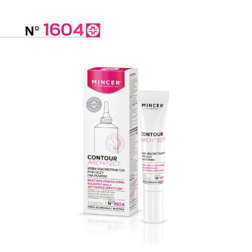 RECEPTURA N°1604 - CONTOUR ARCHITECT 15 ml - krem pod oczy i na powieki biostymulujący MINCER PHARMA 