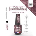 MASTER UNDER REFLEXION FLASH COAT UV/LED 12 ml - 03. PINK RUBY  - brokatowy lakier z różowym efektem flash bez warstwy dyspresyjnej MOLLON