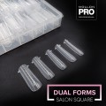 DUAL FORMS POLYFLEXI - SALON SQUARE - formy do przedłużania paznokci akrylożelem MOLLON