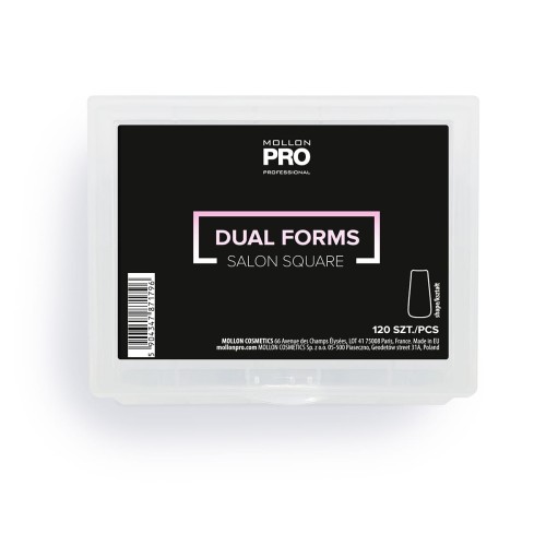 DUAL FORMS POLYFLEXI - SALON SQUARE - formy do przedłużania paznokci akrylożelem MOLLON