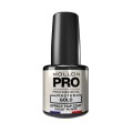 MOLLON MASTER TOP COAT GOLD 12 ml - top z delikatnymi złotymi drobinkami UV/LED bez warstwy dyspresyjnej