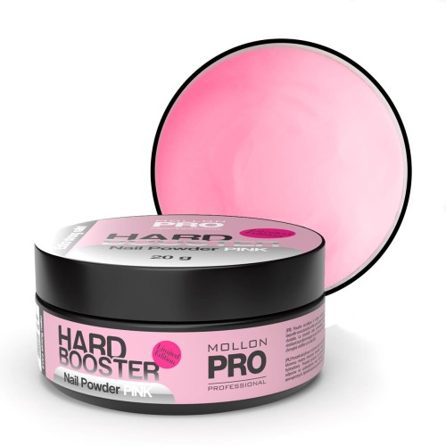 Pink. Proszek akrylowy różowy Hard Booster Nail Powder 20g MOLLON