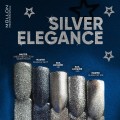 MOLLON MASTER TOP COAT SILVER 12 ml - brokatowy top srebrny UV/LED bez warstwy dyspresyjnej 