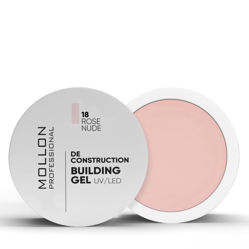 18. ROSE NUDE GEL DE CONSTRUCTION UV/LED 50 ml - żel budujący MOLLON