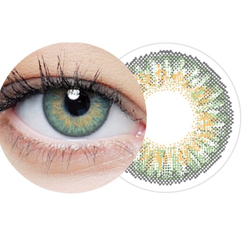 Soczewki kolorowe miesięczne clearcolor™ 55 Green FL308N 2pk -2,25
