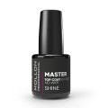 MOLLON MASTER TOP COAT UV/LED NO WIPE SHINE 12 ml - samopoziomujący nabłyszczający top bez warstwy dyspresyjnej