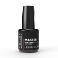 MOLLON MASTER TOP COAT LIQUID GLASS 12 ml  -  top UV/LED samopoziomujący, nadający efekt szklanej powierzchni z super połyskiem bez warstwy dyspresyjnej