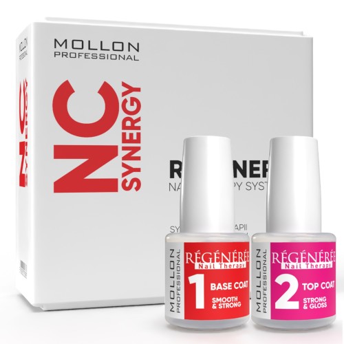 MOLLON REGENEREE TERAPIA DO PAZNOKCI 2x15 ml - odżywka odbudowująca i wzmacniająca słabe paznokcie