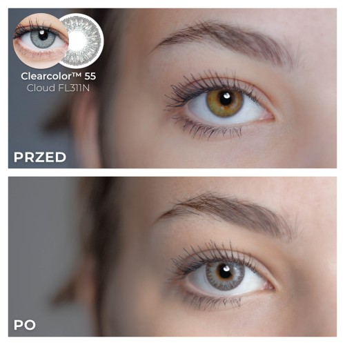 Soczewki kolorowe miesięczne clearcolor™ 55 Cloud FL311N 2pk -0,50