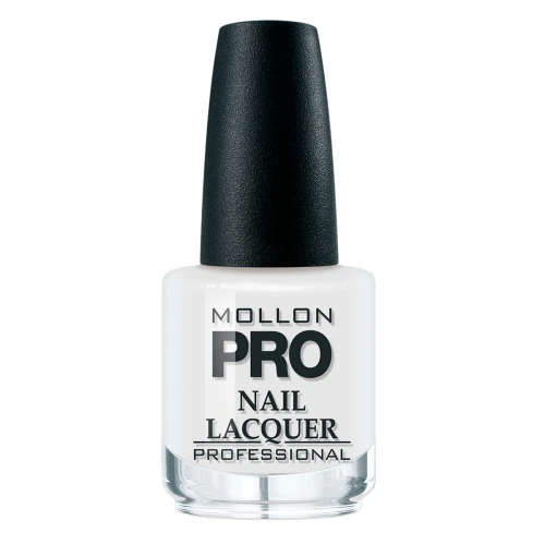 01. PURE WHITE - lakier klasyczny biały MOLLON HARDENING 15 ml 