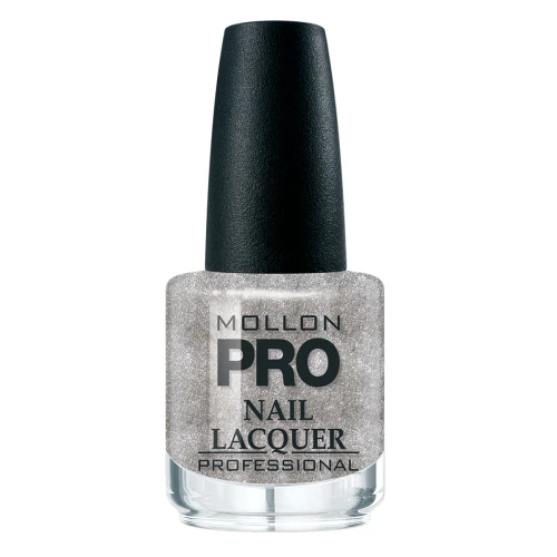 220. SPARKLING RAIN - lakier klasyczny srebrny brokatowy MOLLON HARDENING 15 ml 