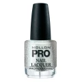 221.  SILVER SHIMMER - lakier klasyczny srebrny perłowy z drobiną MOLLON HARDENING 15 ml 
