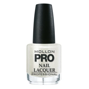 374. MALIBNES - lakier klasyczny biały perłowy MOLLON HARDENING 15 ml 