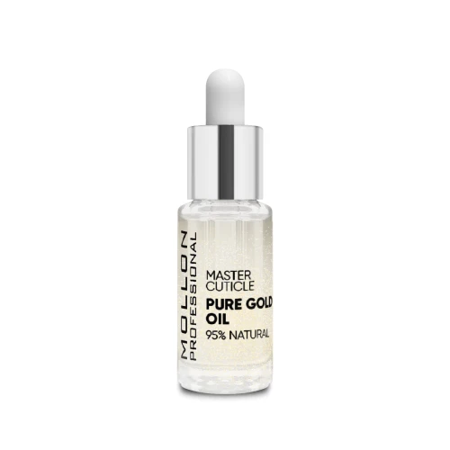 MOLLON CUTICLE OIL PURE GOLD 5 ml - oliwka do skórek i paznokci z drobinkami złota