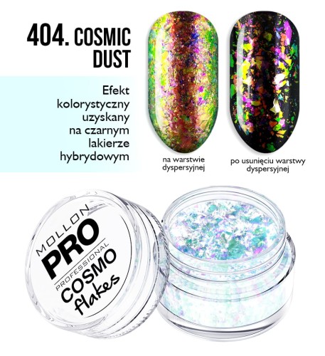 404. COSMO FLAKES COSMO DUST - płatki do zdobień "komsiczny pył" MOLLON