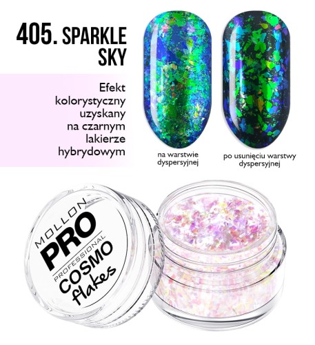 405. COSMO FLAKES SPARKLE SKY - płatki do zdobień "rozgwieżdżone niebo" MOLLON